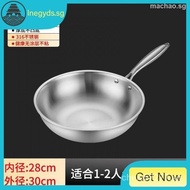 German 316 stainless steel wok non-stick pan, no coating, less oily fume wok, rust, general purpose induction cooker1 LnFT