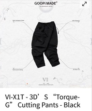 [Black/size2] Goopimade Goopi VI-X1T - 3D’S “Torque-G” Cutting Pants