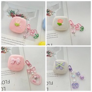 ins flower with keychian case For Soundcore k20i R60i NC / R50iNC / R50i Silicone Earphone Cover For