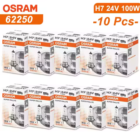OSRAM 62250 H7 24V 100W PX26d SUPER RALLYE Truck ORIGINAL Halogen Headlight 3200K Hi/lo Beam Standar