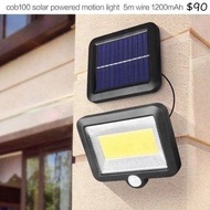 solar powered motion sensor cob led wall light led 人體感應太陽能燈 cob