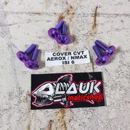 Titanium Aerox cvt Cover Bolt nmax/ new adv/ (6 pieces) cvt screw