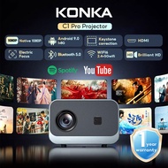 Konka C1 Pro Projector Home 4K HD Intelligent Projector Portable Outdoor Mobile Cinema Electric Focu