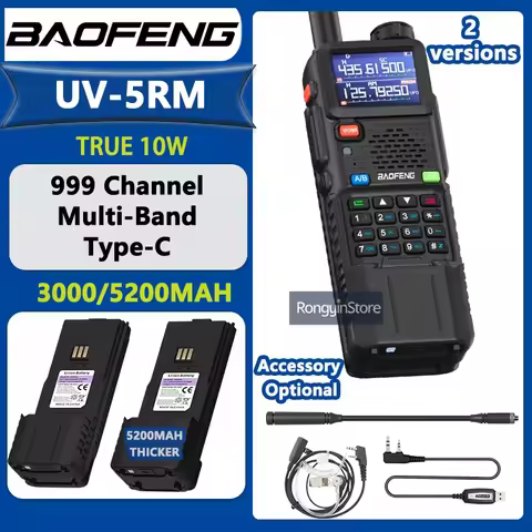 Baofeng Walkie Talkie UV-5RM 10W High Power Long Range 3000/5200mAh Multifunctional Two-Way Radio 99