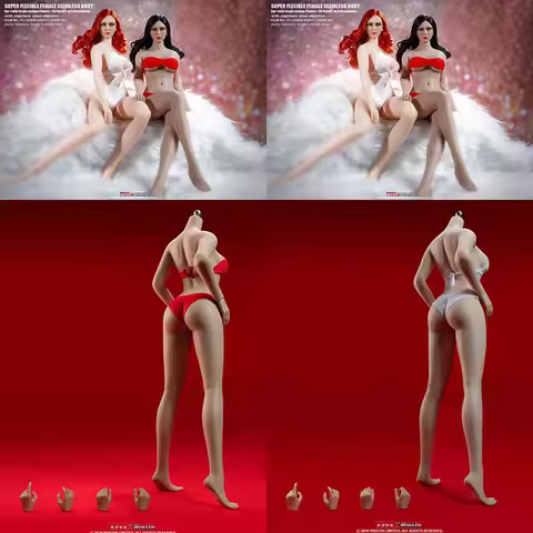 TBLeague Phicen 1/6 Female Soldier Beauty Seamless Pale Skin Large Chest Model Body Toys 12" PLLB202