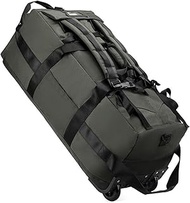 Rolling Duffle Bag with Wheels, 92L 34” Folding Duffle Backpack Soft-Sided with 2 Wheels, 6-way Carr