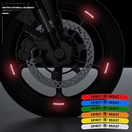 Motorcycle universal Tire reflect light Sticker Reflective Wheel 12 inch 14 inch 17 inch 18 inch Motor Rim Sticker