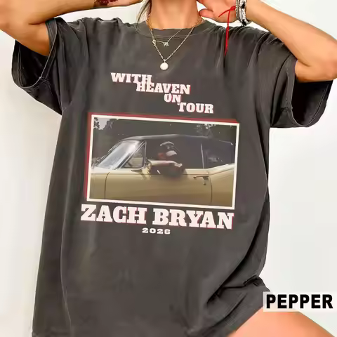 Zach Bryan With Heaven On Tour 2026 Shirt Zach Bryan Shirt Zach Bryan Country Music Zach Bryan Fan G