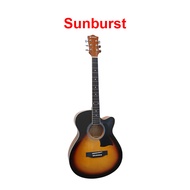 CAESAR (X-400C) 40 Inch Acoustic Guitar Cutaway Body With Accessories Set - Bag Capo Pick - Gitar Ak