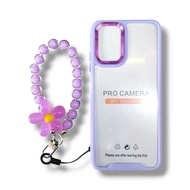 [ Samsung A02 Case A03/ A03S/ A03 Core/ ] Transparent Crystal Case with Color Frame + Beautiful Crys