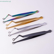 MUSEWEAR Body Piercing Tool, Nose Stud Stainless Steel Dermal Forceps, Sterilized Navel Stud Ear Stu