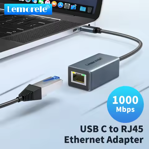 Lemorele TC48 USB3.0 Ethernet Network Adapter for Macbook USB C to RJ45 Ethernet Adapter for PC Lapt