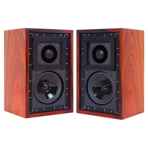 60W Bookshelf Speakers 8 Ohm Monitor Sound Box 2-Way Passive Loud Speaker HiFi 75Hz-20KHz Wood Audio