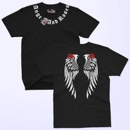 Agatchi Boys' T-Shirt with Angel Wings And Roses Motif - Angel Wings Motif Shirt
