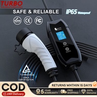 Car Portable EV Charger PHEV Car Charger Adapter 5m/10m 3.5kw/7kw Wallbox Digital UK Socket EU TYPE2