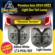 RAYA OFFER Perodua Axia 2014-2022 Light Bar Dynamic Tail Lamp - Albino White/Light Smoke Lampu Belakang Axia 2014-2022