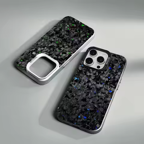 Forged Carbon Fundas Phone Case For IPhone 17 16 Plus Pro Max 15 14 13 12 11 Matte Colorful Covers