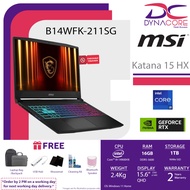 【READY STOCK】MSI Katana 15 HX B14WFK-211SG (15.6in QHD /i9-14900HX /RTX 5060 /16GB RAM /1TB SSD /WIN