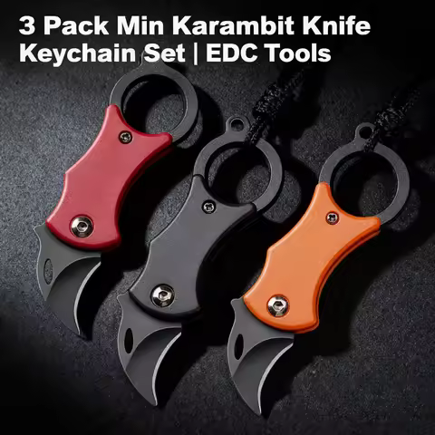 EDC Folding Pocket Tactical Knife Portable Stainless Steel Keychain Knife Outdoor Self-defense Survi