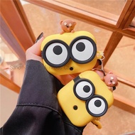 Cute Cartoon Minions AirPods Case For AirPods 1 2 3 Pro Pro2  Silicone Soft AirPods gen2 Case Wireless Bluetooth Headphone Protection Anti-fall AirPods 3 Case AirPods Pro2