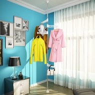 ST-🚢Visitors Clothes Pole Ceiling Hanger Pole Floor Folding Retractable Balcony Drying Rack Indoor and Outdoor Hanger St
