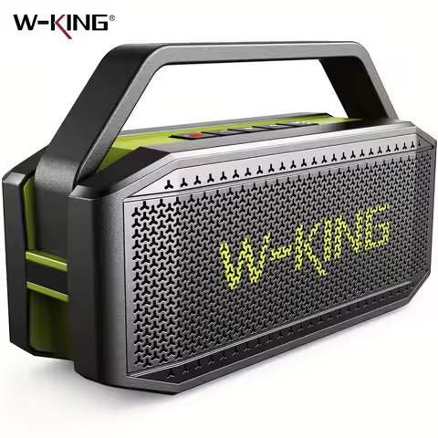W-KING (100W Peak) 60W Portable Loud Bluetooth Speakers with Subwoofer, Outdoor Speaker Bluetooth Wi