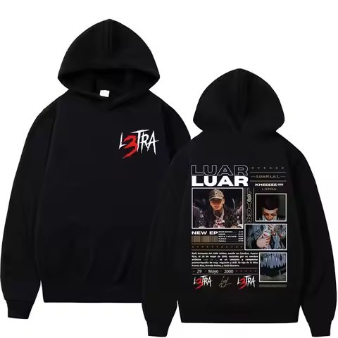 Rapper Luar La L Music Album L3TRA Hoodie Men Women Harajuku Fashion High Quality Sweatshirt Man Cas