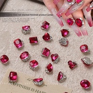 Popular Red Diamond Retro Bordeaux Red Pile Diamond Finished Diamond New Year Red Flashing Cube Suga