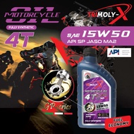 TRIMOLY-X GP SERIES 15w50 4T 1L ESTER Fully Synthetic API SP JASO MA2 Motorcycle Engine Oil Minyak H
