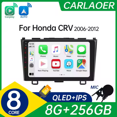 2 din Android Auto Carplay Car Radio Multimedia For Honda CRV CR-V 3 RE 2006 - 2012 Car Android Vide