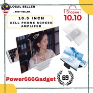 ready stock malaysia 10.5 inch Arrivals 3X Zoom Magnifying Glass Screen Cell Phone Folding HD Amplif