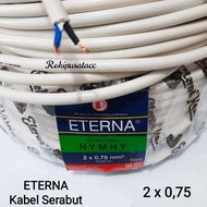 KABEL LISTRIK ETERNA 2x075 MM JUAL ECER PER 5 &amp; 10 METER