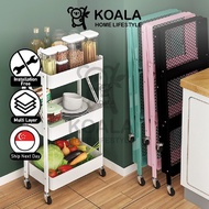 🇸🇬Koala Home🔥Foldable Trolley Rack/Trolley Shelf/Kitchen Shelf Movable Storage Cart Organizer Free installation