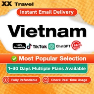 Vietnam eSIM 1-30Days 500MB-50GB + Unlimited Data Vietnam Travel SIM Card
