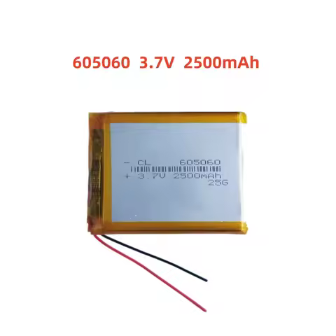 3.7V 2500mAh Rechargeable 3 Wires NTC Thermistor Polymer Li Battery 605060 For GPS Sat Nav Bluetooth