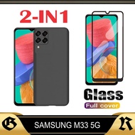 PROMO Case SAMSUNG M33 5G Premium Slim Matte Macaron Black Casing SAMSUNG M33 5G Package 2IN1