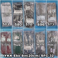 YKK Eko zipper size 8in SFC-32 @1 pack = rp.148.150/10 dozen