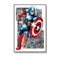 [Txlp] miniiso phim Marvel Spiderman tranh tường POSTER Batman siêu nhân đèn flash Tranh vải bố in p