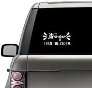Stronger Than The Storm Flying Wings Motivational Inspirational Humor Funny Quote Window Laptop Vinyl Decal Decor Mirror Wall Bathroom Bumper Stickers for Car 5.5" Inch