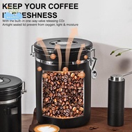 [LI] Coffee Canister Airtight One Way Valve Stainless Steel Kitchen Food Storage Container With Date