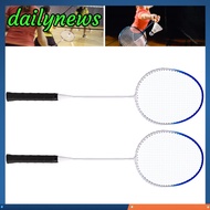 [Dailynews] 2Pcs Badminton Racket Alloy Ultra Light Sports Accessory For Training Competition
