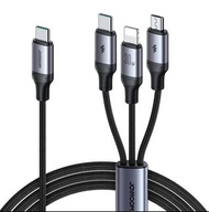 Joyroom 3合1快充線 30W Joyroom Type-c 3-in-1 Charging Cable  Joyroom 3合1充電線(USB-C+Lightning+Micro USB)  