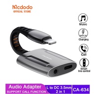 Mcdodo Audio Cable Adaptor Lightning to L & 3.5mm Support  Mic Call For iP 14 Pro Max 13 12 11 Xr 8 
