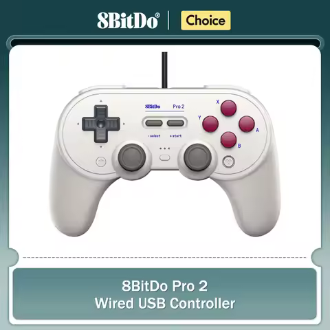 8BitDo Pro 2 Wired Controller USB Gamepad Joystick for Nintendo Switch OLED PC with 2 Pro Back Paddl
