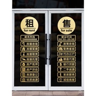 Real Estate Agent Rental Sales Household Service Real Estate Stickers Glass Door Advertising Charact