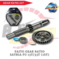 FAITO Gear Ratio Unit Satria FU 150 Carburetor FXR 150/ Raider 125 Gear 1 13T 33T Main Shaft Racing 