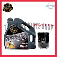 REYTON 10W40 SEMI SYNTHETIC ENGINE OIL 4LITER FREE x1 PROTON OIL FILTER