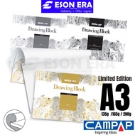 Campap Write-On Drawing Paper A3 [Limited Edition] 135g / 165g / 200g Kertas Lukisan / Drawing Block