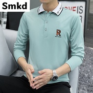 Men's Polo Shirt 2023 Autumn New Long Sleeved T-shirt Korean Version Fashion Polo Shirt Youth Trend Men's Top