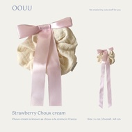 Choux cream scrunchies | ยางมัดผมรุ่นชูครีม โบว์ยาว มี 4 สี